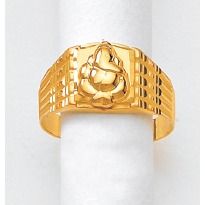 916 gold ganesh design ring for men grp-855
