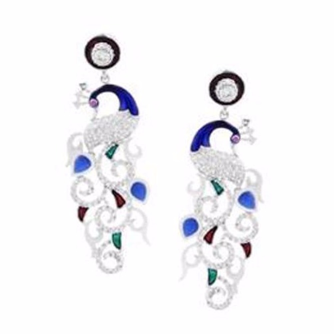 Earring 925 Sterling Silver Jewellery Original with Cubic Zirconia - Image 2
