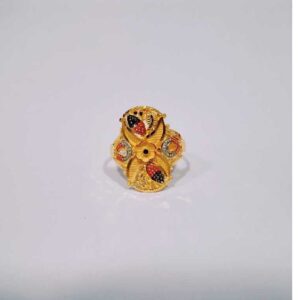 916 Gold Meenakari  Ladies Ring