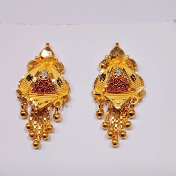 916 Gold Designer Ladies Earring