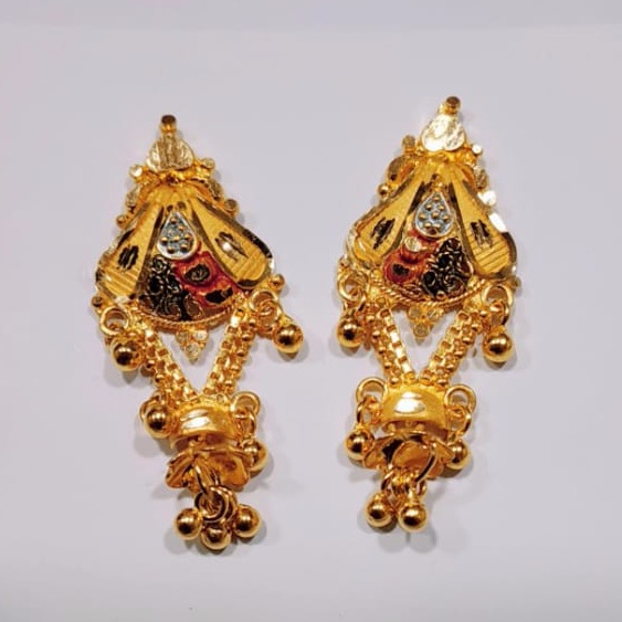 Antique 916 Gold Ladies Earring