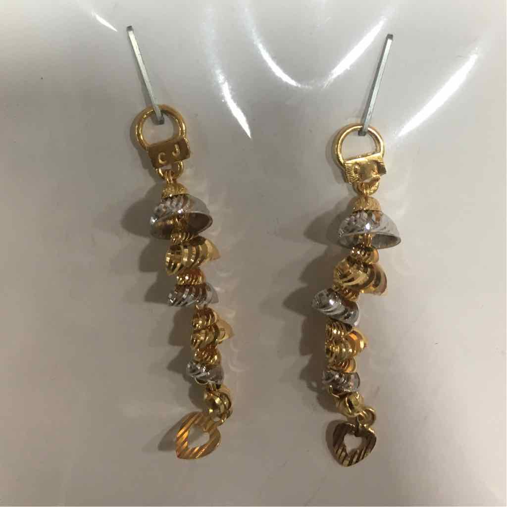 22K Gold Ladies Latkan earring