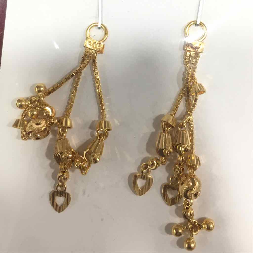 916 Gold Latkan Ladies Earrings