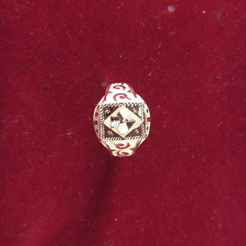 916 Yellow Gold Gents Modern Ring