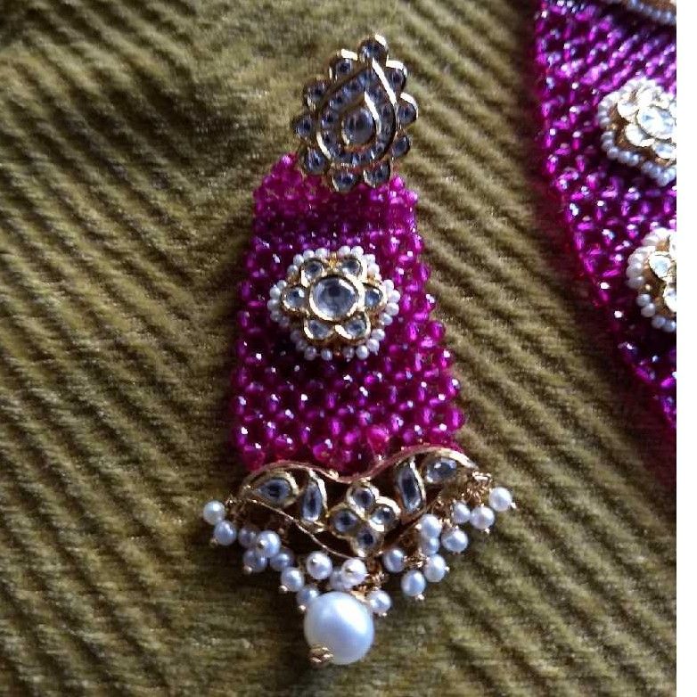 22KT Gold Attractive Pearl Necklace Set - Image 3