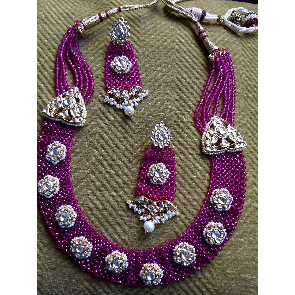 22KT Gold Attractive Pearl Necklace Set - Image 2