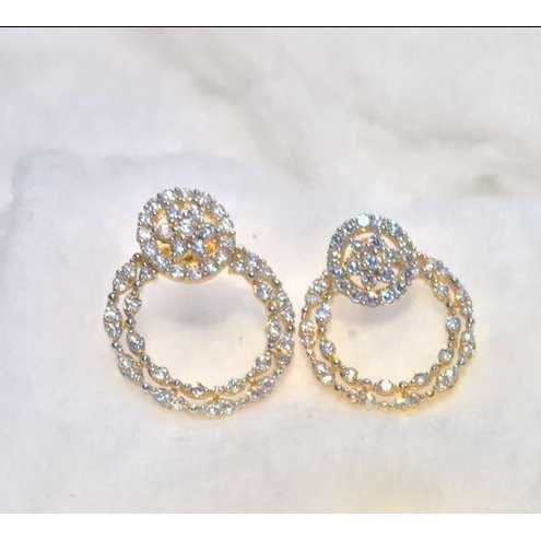 22KT Gold Indian Ladies Attractive Earrings - Image 3