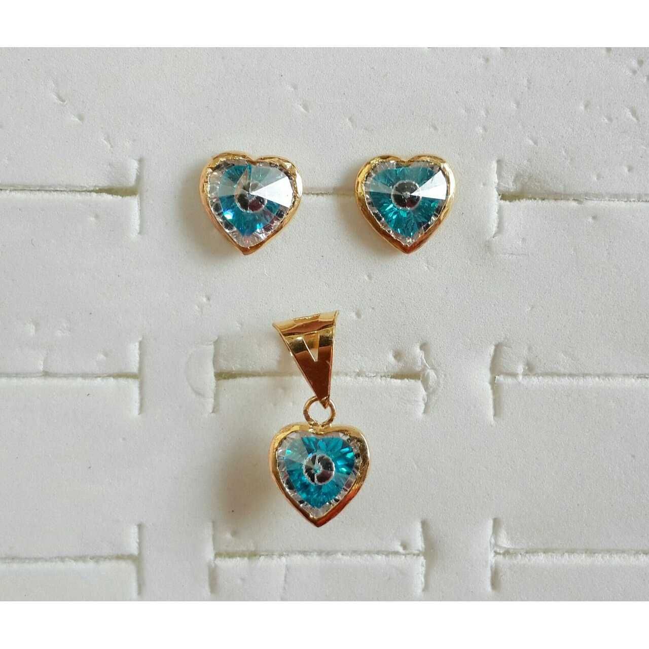 22KT Yellow Gold Modern Attractive Pendant Set