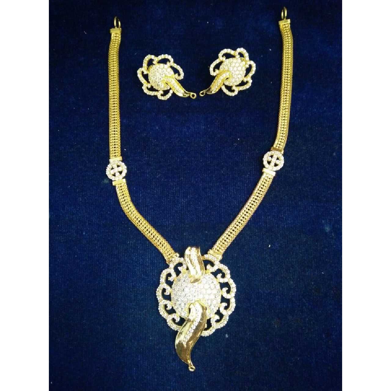 22KT Yellow Gold Fancy Ladies Indian Necklace Set