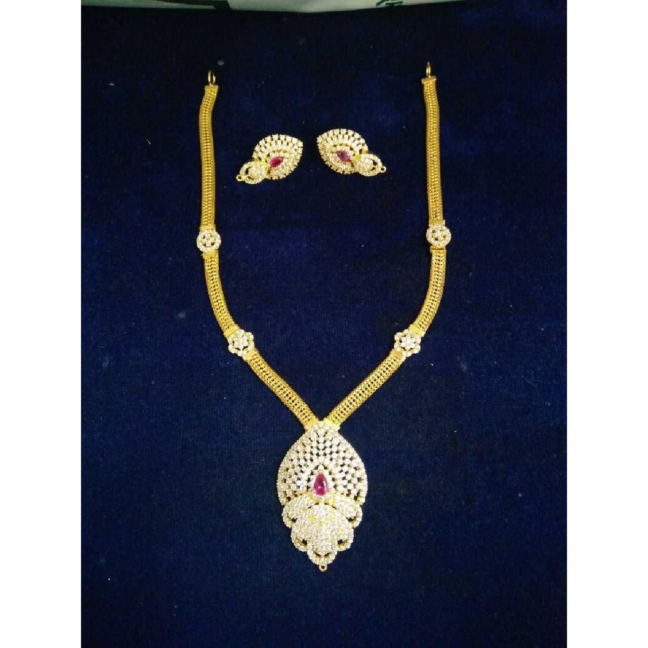22KT Gold Ladies Indian Fancy Necklace Set - Image 2