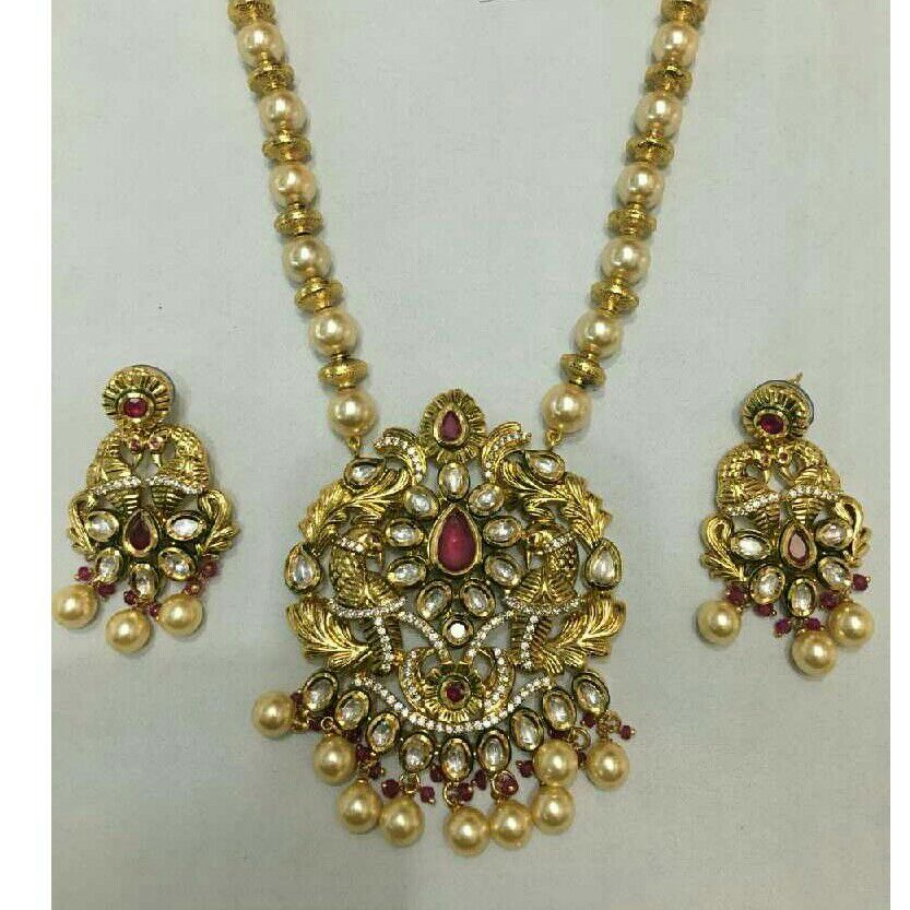 Fancy Ladies Yellow Necklace Set