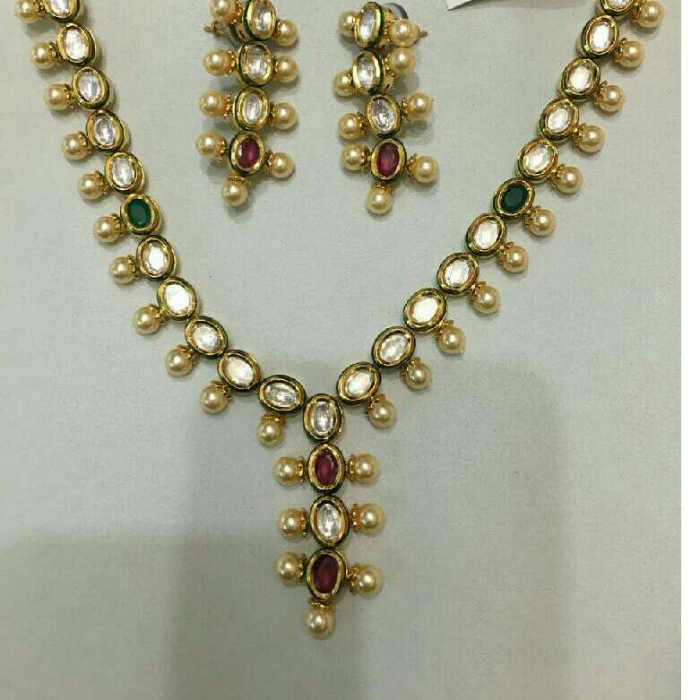 Designer Yellow Ladies Necklace Set