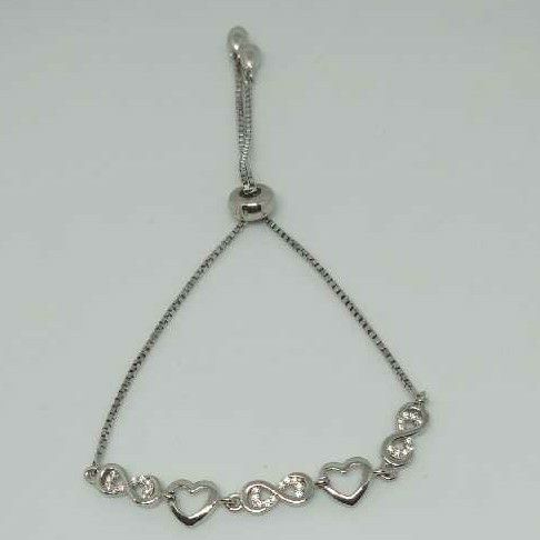 92.5 Sterling Silver Sweetheart Bracelet For Ladies