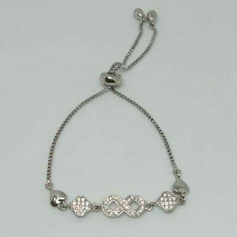 92.5 Sterling Silver Ladies Bracelet For Daily Wear