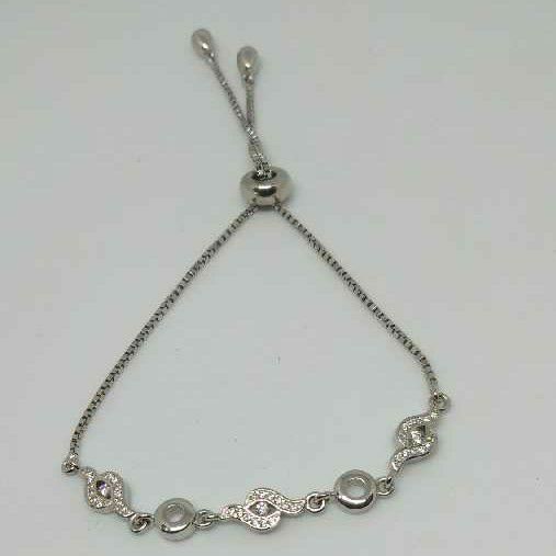 92.5 Sterling Silver Fancy Adjustable Bracelet