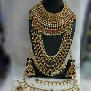 Copper Ladies Traditional Kundan Bridal set