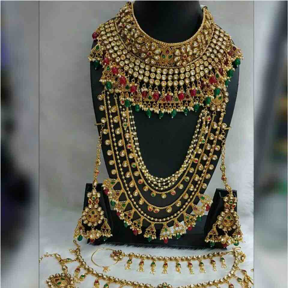 Copper Ladies Traditional Kundan Bridal set