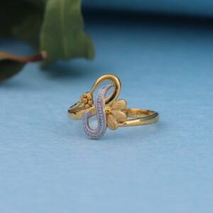 22k Gold plain ladies ring