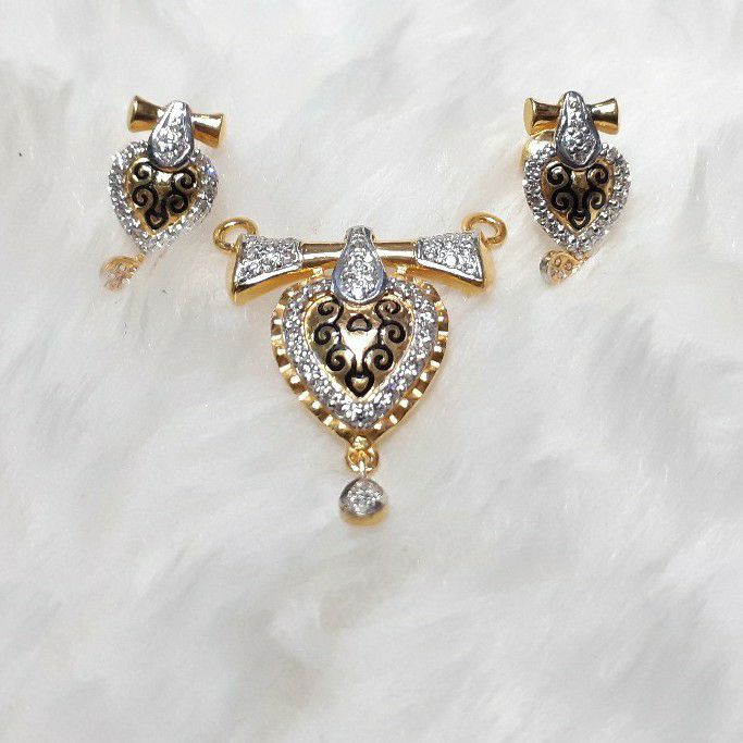 916 fancy mangalsutra pendant set