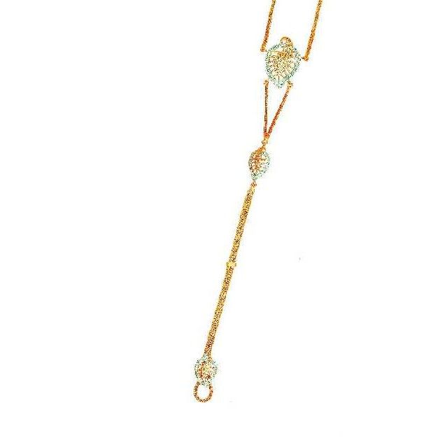 916 Antique Ladies Gold Leaf Design Hathpan
