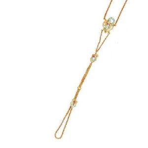 916 Fancy Gold Ladies Heart Shaped Hathpan