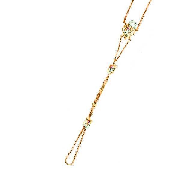 916 Fancy Gold Ladies Heart Shaped Hathpan