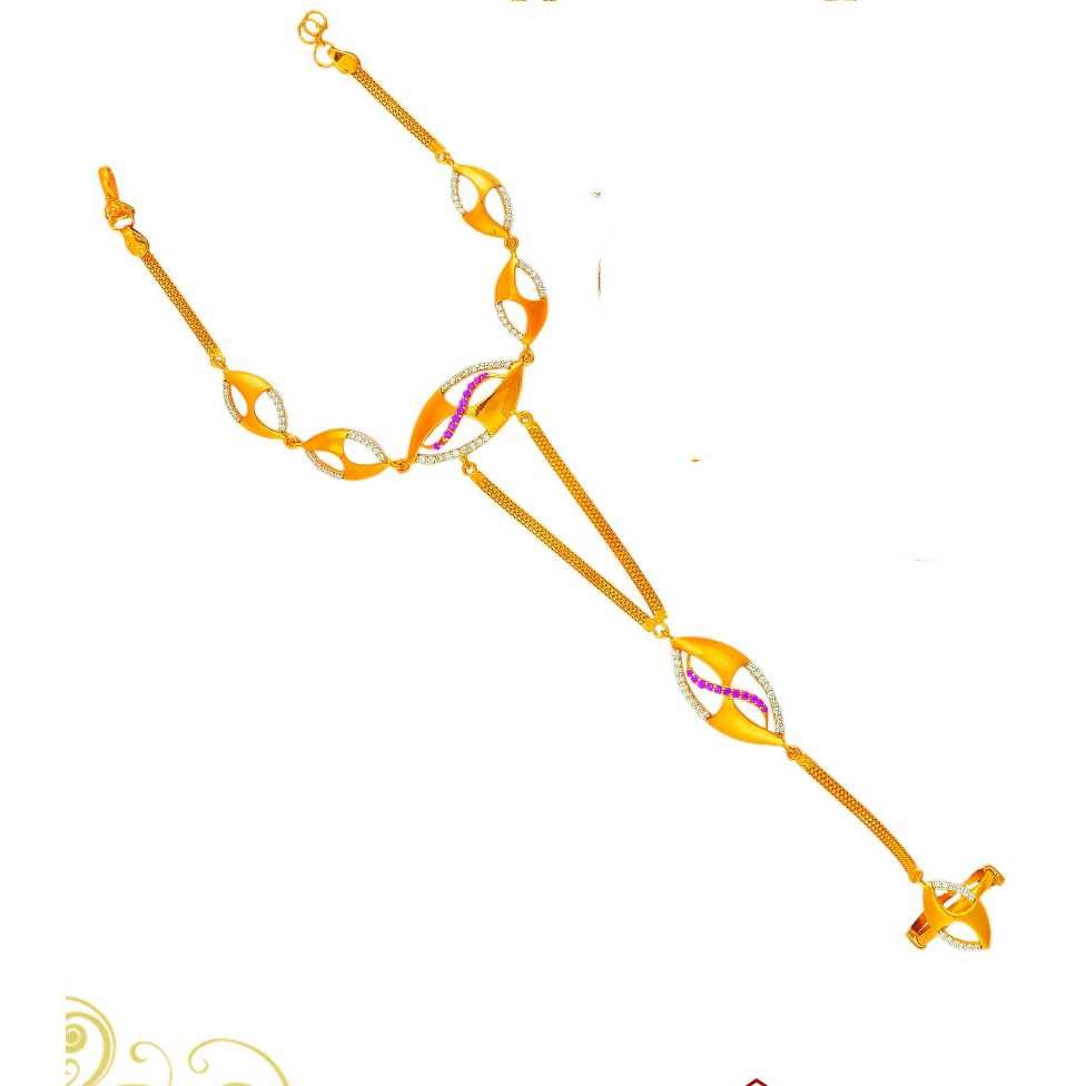 916 Colorful Gold Ladies Ringlet