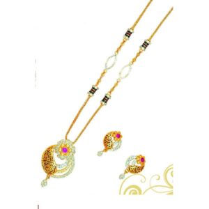 916 Oxidised Flower Design Dokiya With Fancy Chain