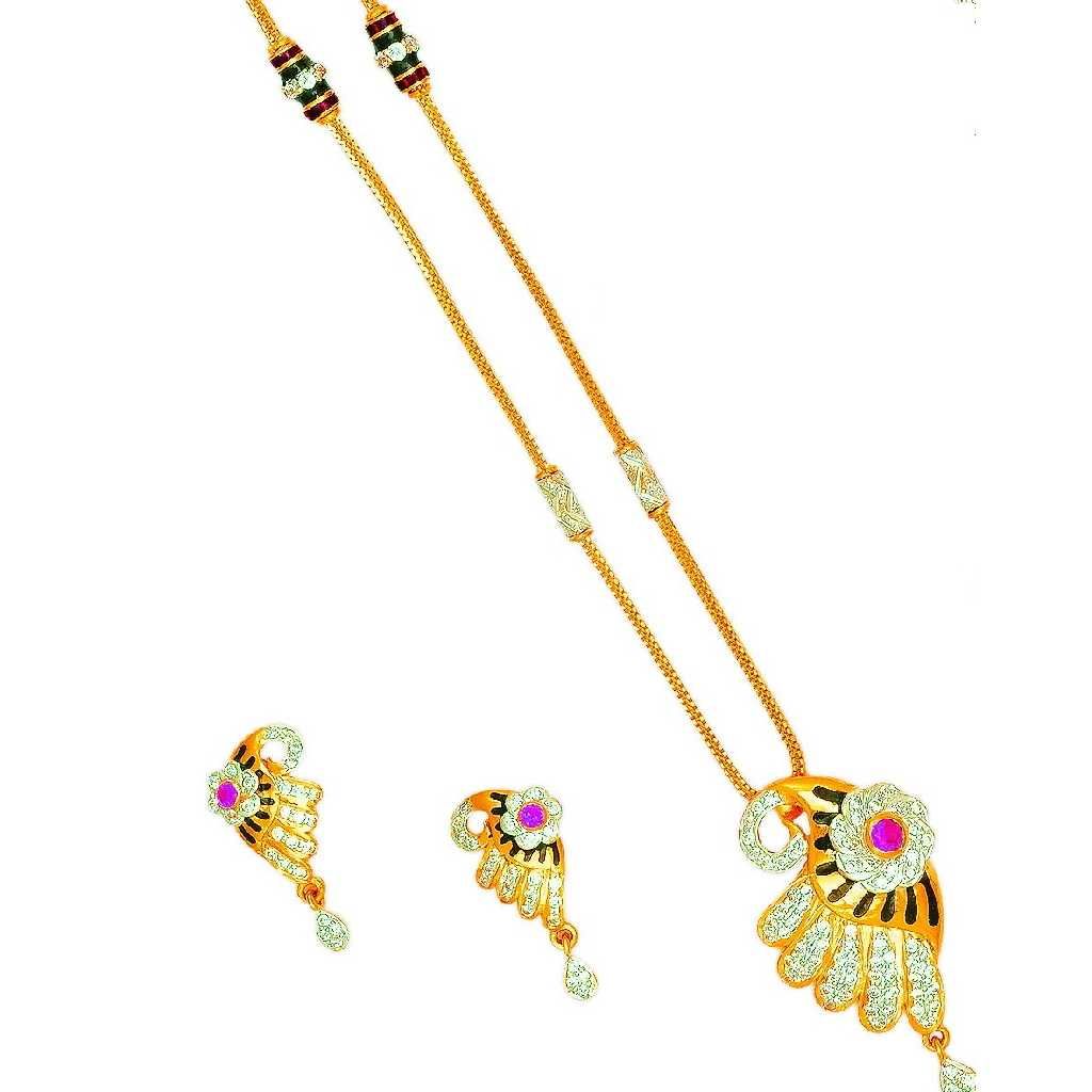 916 Colorful Gold Dokiya With Fancy Chain