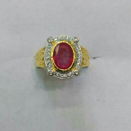 22K/916 Gold Single Stone Attractive Ring