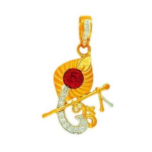22K/916 Gold CZ Fancy Krishna Pendent
