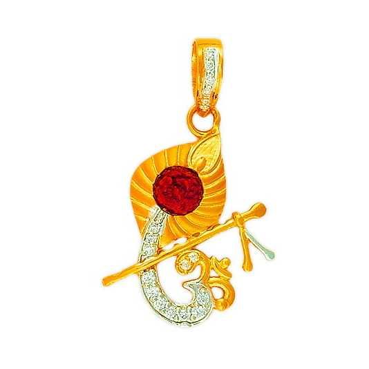 22K/916 Gold CZ Fancy Krishna Pendent