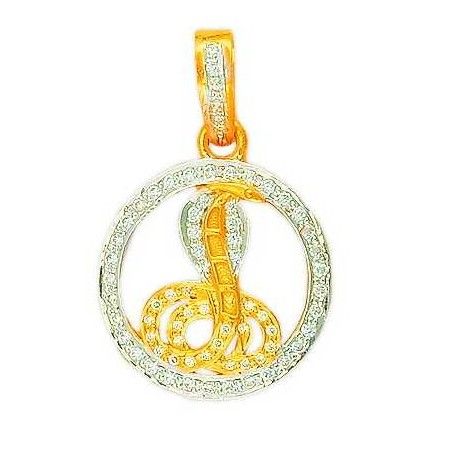 22K/916 Gold CZ Fancy Goga Maharaj Pendent