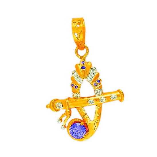 22KT Gold Traditional Krishna Pendant