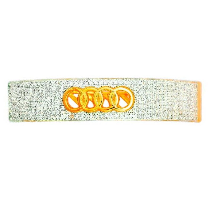 916/22Kt Gold CZ Fancy Audi Kada