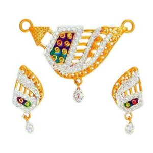 916 Gold Hallmarked Designer Mangalsutra Pendant