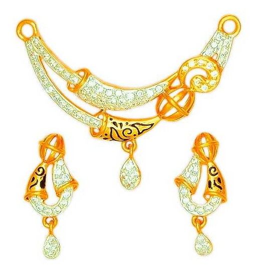 22k/916 Gold Fancy CZ Mangalsutra