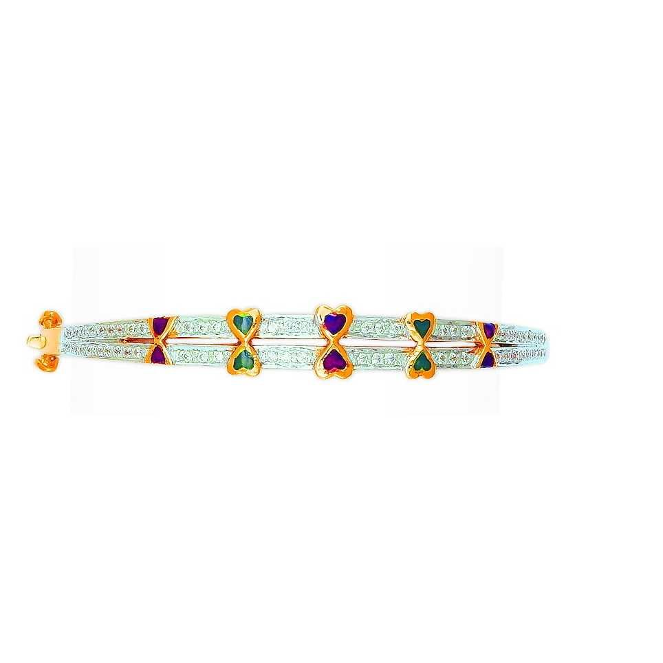 22K/916 Colorful Gold Designer CZ Bracelet
