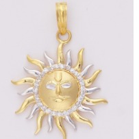 22KT Gold Fancy Handmade Sun Shaped Pendant