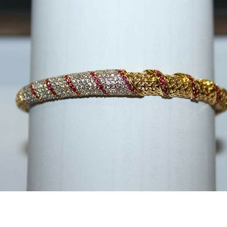 22KT Gold Fancy CZ Stone Bracelet
