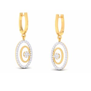 18KT Round Shaped CZ Diamond Pendant set