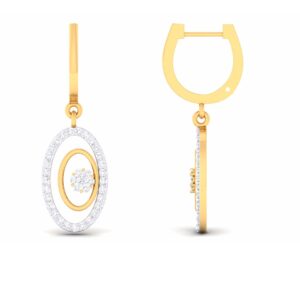 18KT Round Shaped CZ Diamond Pendant set