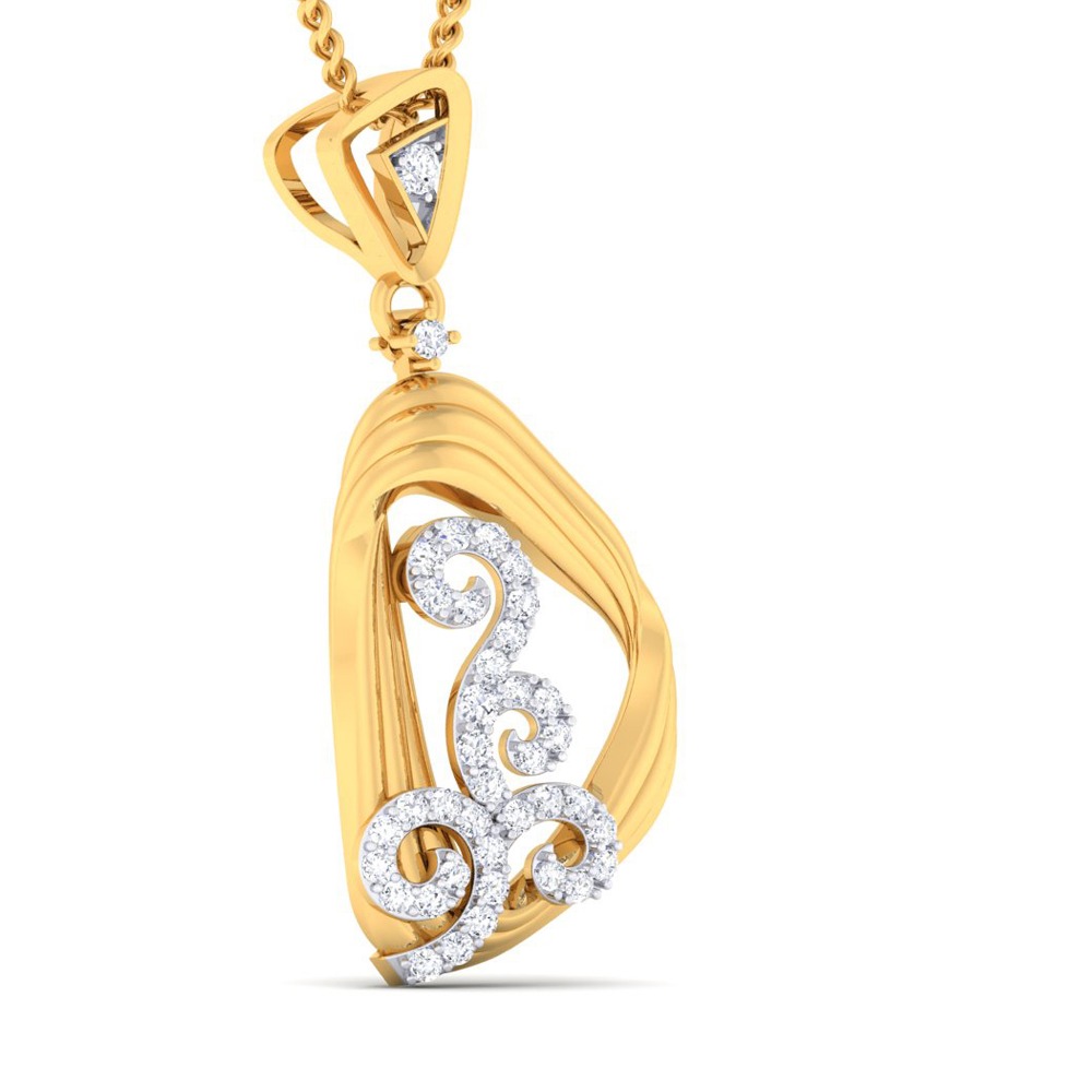 Fancy Ladies CZ Diamond Pendent set - Image 2