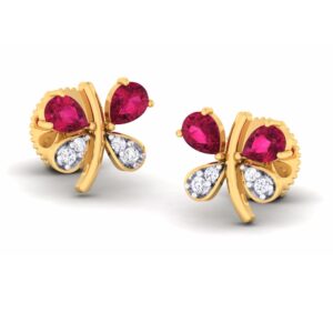 18KT Gold Ladies CZ Diamond Pendant set