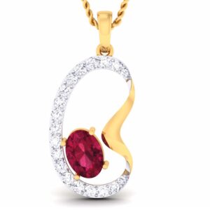 18KT Ladies CZ Diamond Pendent set