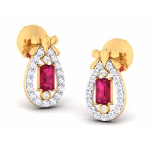 Round Ladies V-Prong CZ Diamond Pendant set