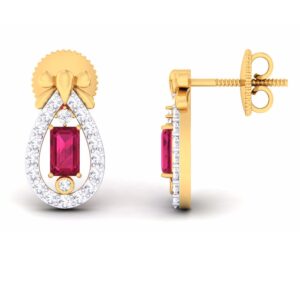 Round Ladies V-Prong CZ Diamond Pendant set