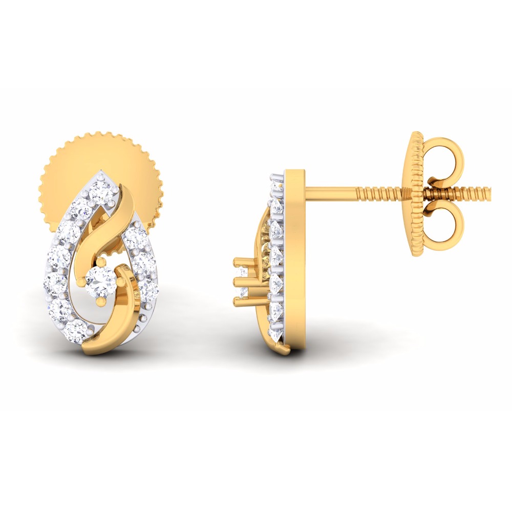 V-Prong Ladies CZ Diamond Pendent set - Image 3