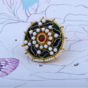 916 Gold Antique Bor Tikka HPG - 0008