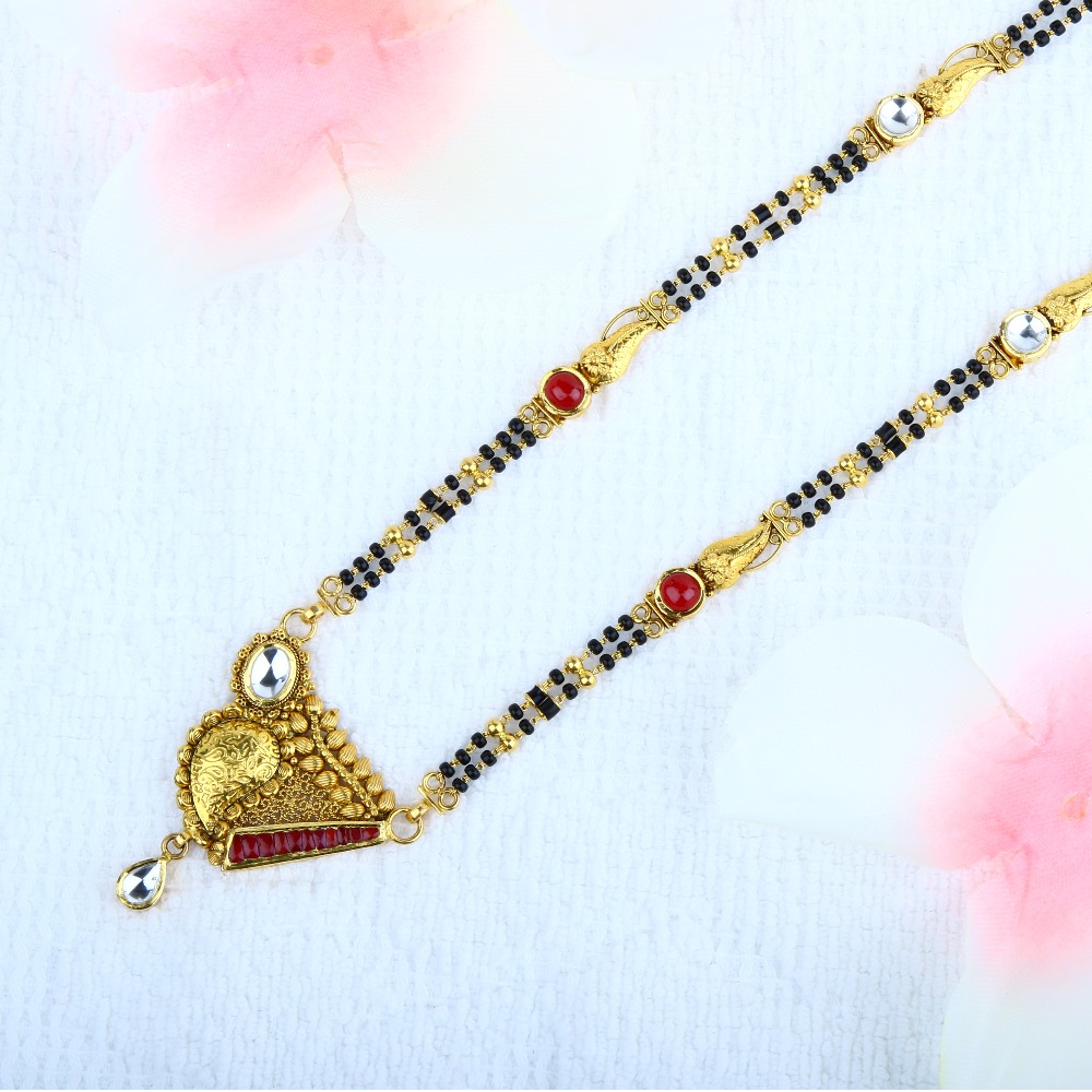 916 Gold Antique Jadtar Mangalsutra MSG - 0252